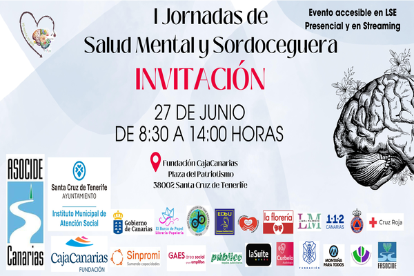 ASOCIDE Canarias organiza el 27 de junio las primeras Jornadas de Salud Mental y Sordoceguera