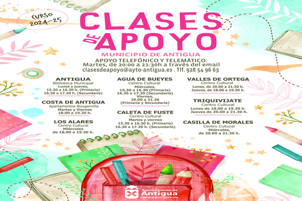 Antigua imparte clases de apoyo gratuitas