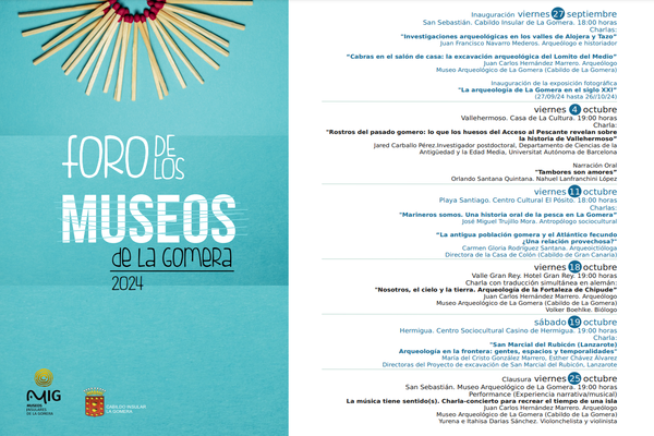 La Gomera celebra desde este viernes una nueva edición del Foro de los Museos