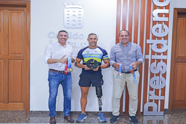 Lanzarote agradece a Lionel Morales su ejemplo y le desea lo mejor en las Juegos Paralímpicos de París