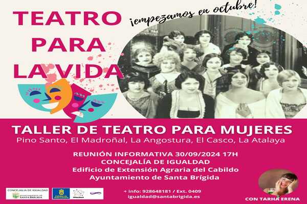 Santa Brígida ofrece un Taller de Teatro para Mujeres del municipio