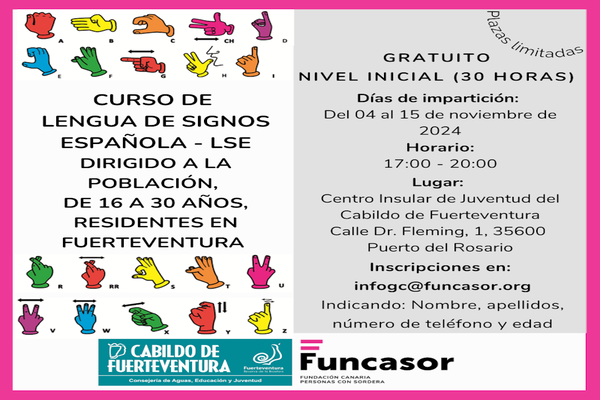 Fuerteventura promueve el aprendizaje de la Lengua de Signos Española para jóvenes