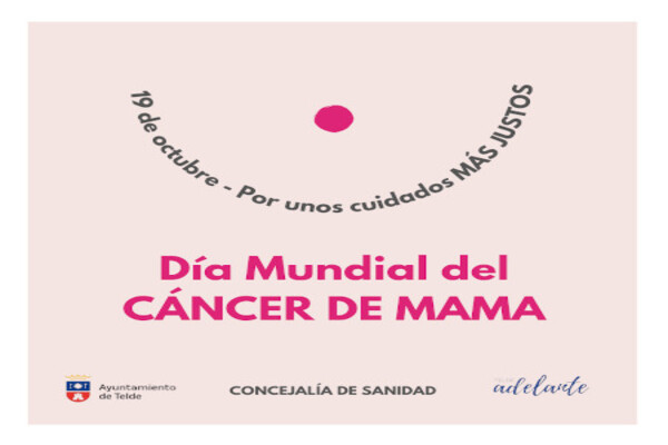 Telde se ilumina de rosa por el Día Mundial del Cáncer de Mama