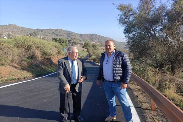 Finaliza la renovación de la carretera Cruz de Morales y Las Meleguinas, en Santa Brígida