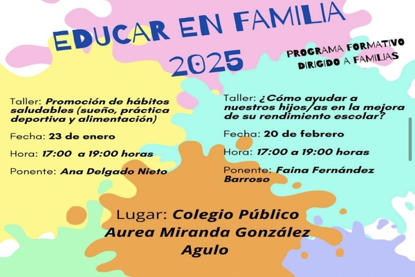 Agulo promueve la formación con el programa ‘Educar en Familia’