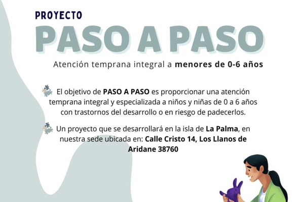 ‘Paso a Paso’, un proyecto de atención temprana para el desarrollo infantil en La Palma