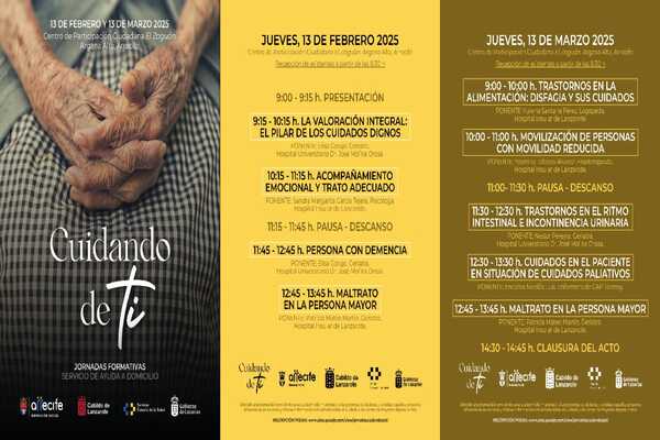 Arrecife organiza la segunda jornada formativa ‘Cuidando de ti’ para mejorar la atención a personas mayores