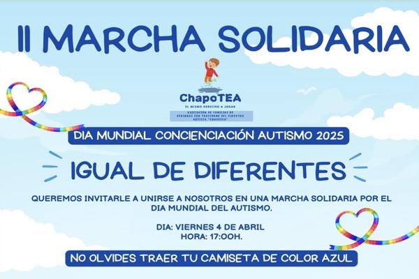 La Asociación ChapoTEA celebrará el 4 de abril la segunda edición de la Marcha Solidaria por el Autismo en Telde