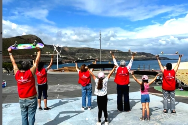 D’Genes Canarias celebró una jornada de skate para hermanos y hermanas de personas con enfermedades raras