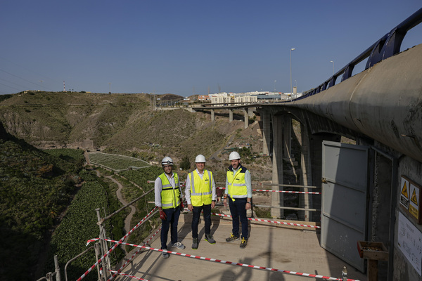 Gran Canaria realiza los últimos trabajos de refuerzo del viaducto del Guiniguada para concluir la obra los próximos días