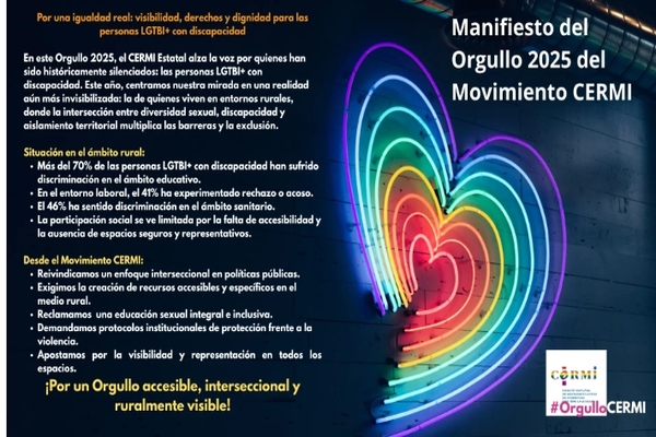 El CERMI reclama un Orgullo 2025 inclusivo, interseccional y que llegue al medio rural