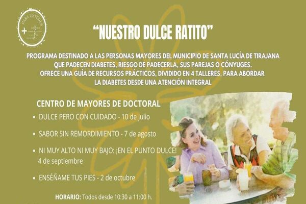 El Centro de Salud de El Doctoral colabora en un ciclo de talleres sobre el cuidado integral de la diabetes