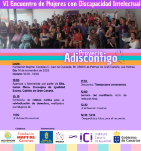 Programa del sexto Encuentro de Mujeres con Discapacidad Intelectual