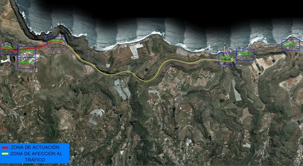 El Cabildo inicia este domingo el asfaltado de un tramo de la GC-2 junto al barrio de La Atalaya, en Santa María de Guía