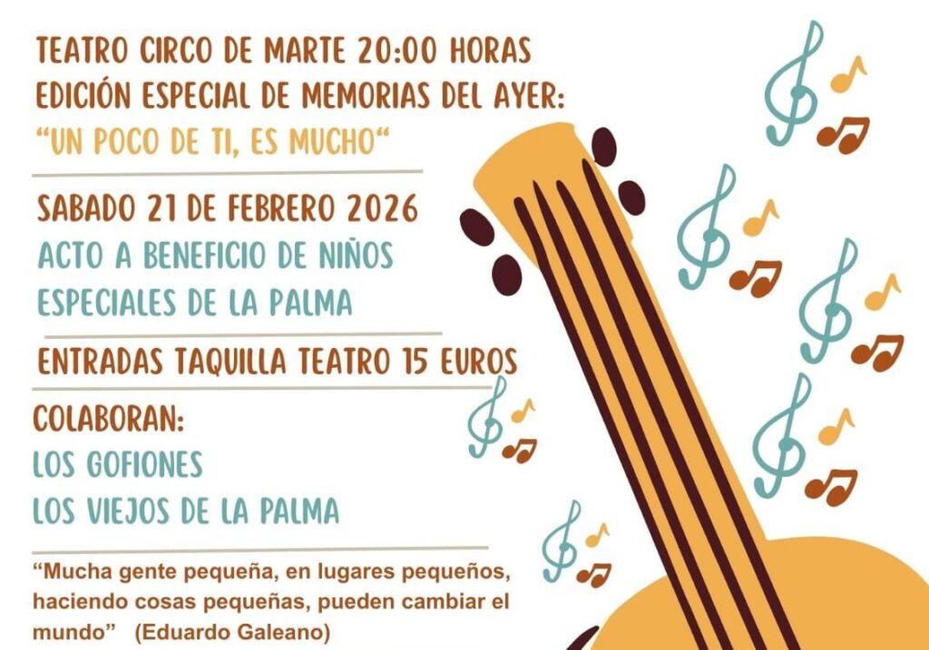 El espectáculo solidario ‘Un poco de ti, es mucho’ recauda este sábado fondos para la Asociación Niños Especiales de La Palma