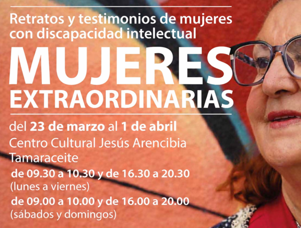 ‘Mujeres Extraordinarias’, de APROSU, visibiliza historias de vida desde la discapacidad Cartel de la iniciativa