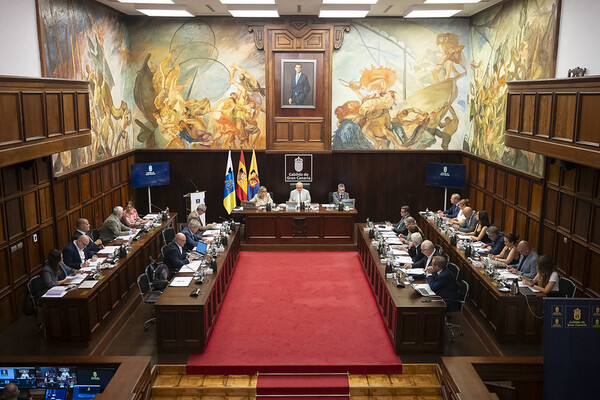 El Cabildo reclama más recursos para garantizar una educación inclusiva al alumnado con necesidades específicas Imagen de la sesión del Pleno del Cabildo de Gran Canaria des tes mes de junio