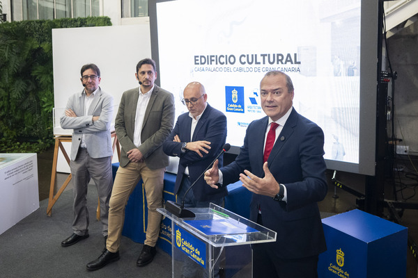 El Cabildo de Gran Canaria destina 8,8 millones para culminar el Edificio Cultural del Cabildo Augusto Hidalgo durante la rueda de prensa