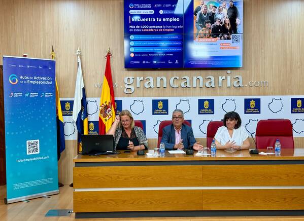 El Cabildo impulsa tres Lanzaderas de Empleo para mejorar la inserción laboral de personas desempleadas en Gran Canaria El consejero Juan Díaz presentó las tres lanzaderas de empleo