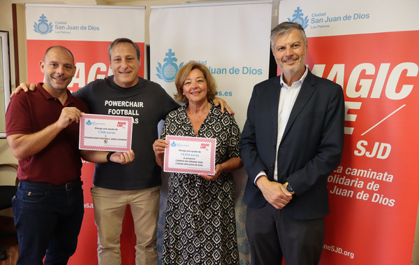 La Magic Line SJD Las Palmas recauda más de 15.000 euros para impulsar un campus inclusivo y apoyar el deporte Entrega de la recaudación de la Magic Line San Juan de Dios Las Palmas