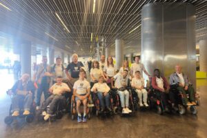 Sara Raya, entrenadora de Hockey en silla de ruedas eléctrica del Club Deportivo Impulso