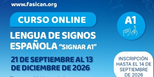 FASICAN abre las inscripciones para el curso online de Lengua de Signos Española Signar A1 Cartel de la formación Signar A1