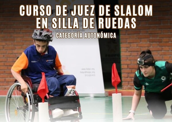 Canarias impartirá por primera vez un curso para formar jueces autonómicos de slalom en silla de ruedas Cartel del curso de juez de slalom en silla de ruedas
