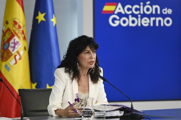 El Gobierno impulsa una ley para reforzar la protección de las víctimas de violencia vicaria La ministra de Igualdad, Ana Redondo, interviene en la rueda de prensa posterior al Consejo de Ministros. | Pool Moncloa/César P. Sendra