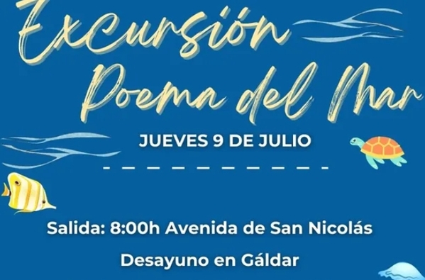Las personas mayores de La Aldea disfrutarán de una excursión a Poema del Mar Cartel del evento