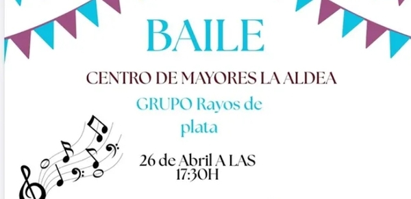 El Centro de Mayores de La Aldea celebrará una tarde de baile para fomentar la convivencia Cartel de la actividad