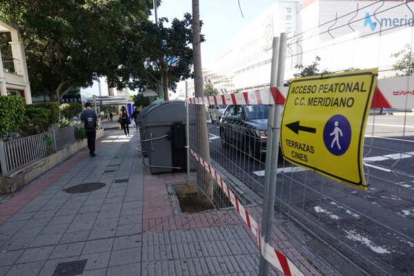 Santa Cruz de Tenerife desbloquea la mejora de la accesibilidad junto al Centro Comercial Meridiano Obras Peatrones CC Meridiano