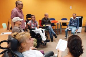 Jorge Amigo, dinamizador del Club de Lectura Fácil ‘En avance’