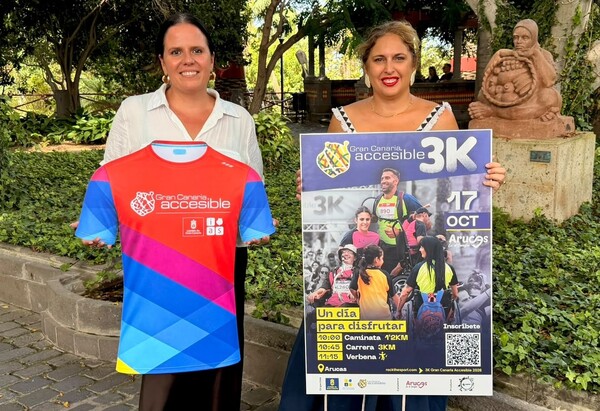 Arucas acogerá la 3K Gran Canaria Accesible 2026 el próximo 17 de octubre Jésica Guerra e Isabel Mena. 3K Gran Canaria Accesible 2026 en Arucas