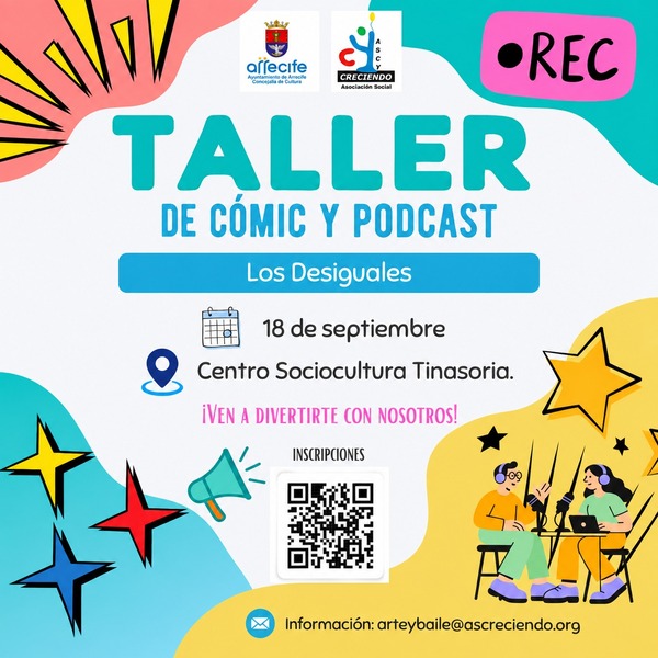 Creciendo Yaiza lleva talleres inclusivos de cómic, podcast, música y baile canario a Arrecife Asociación Creciendo Yaiza