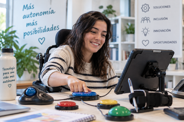 Adaptaciones de bajo coste facilitan a las personas con discapacidad jugar, escribir y utilizar la tecnología Adaptaciones de bajo coste para personas con discapacidad
