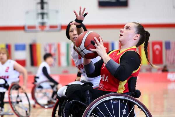 España vence a Japón y jugará por el quinto puesto del Mundial de baloncesto en silla de ruedas selección española femenina de baloncesto en silla de ruedas