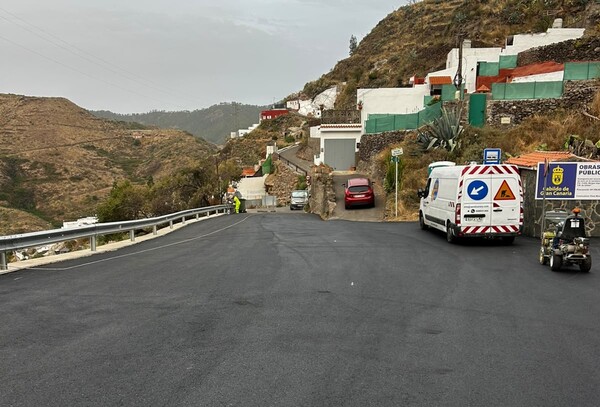 Reabre por completo la carretera de Barranco Hondo tras meses de restricciones carretera de Barranco Hondo en Gáldar