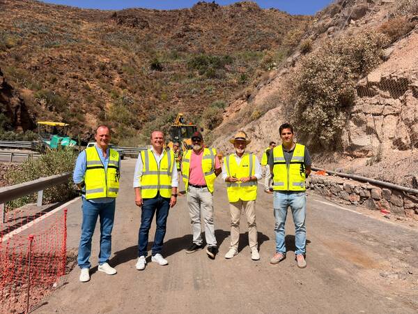 La carretera de Temisas reabre al tráfico tras casi cinco meses cerrada por los daños de la borrasca Therese carretera de Temisas GC-550