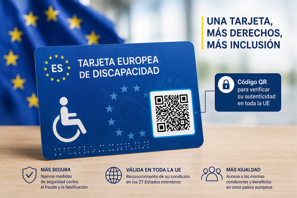 La Tarjeta Europea de Discapacidad llevará un código QR para comprobar su validez en toda Europa Tarjeta Europea de Discapacidad con código QR para verificar su autenticidad