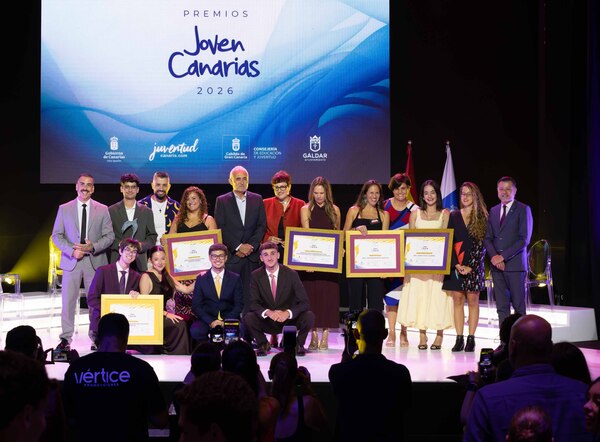 UDECA, NoPor OnSex, Cristina Martel, ADISLAN y Sabah Oualit, reconocidos en los Premios Joven Canarias 2026 Premios Joven Canarias 2026 premiados en Gáldar
