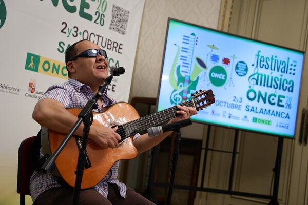 Más de 40 músicos con discapacidad visual llenarán Salamanca de música durante dos días Gladston Gallliza. Festival Música ONCE 2026 con artistas con discapacidad visual