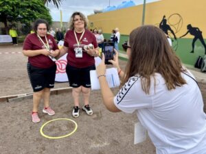 José Antonio Ortega y Estel Nou lideraron el Campeonato de España FEDDI de Petanca en Arucas 3 En Habilidades Dupletas Femenino-Mixto, vencieron Mercedes Muelas y Carmen Paula León, del Atlético Fortius Aspapros