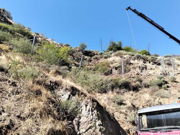 El Cabildo programa cortes en la GC-15 hacia la Cruz de Tejeda por obras de seguridad en los taludes Obras de estabilización de taludes en la GC-15 hacia la Cruz de Tejeda