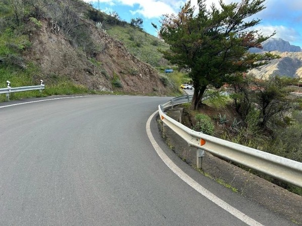 La GC-60 de acceso a Tejeda contará con un nuevo muro y una calzada más ancha para mejorar la seguridad Mejora de la GC-60 en Tejeda